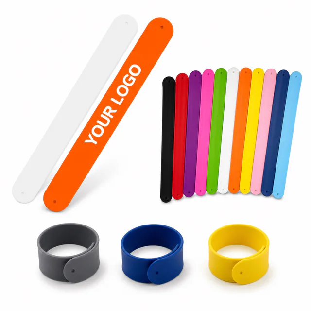 Custom Silicone Slap Bracelet For Party Promotions