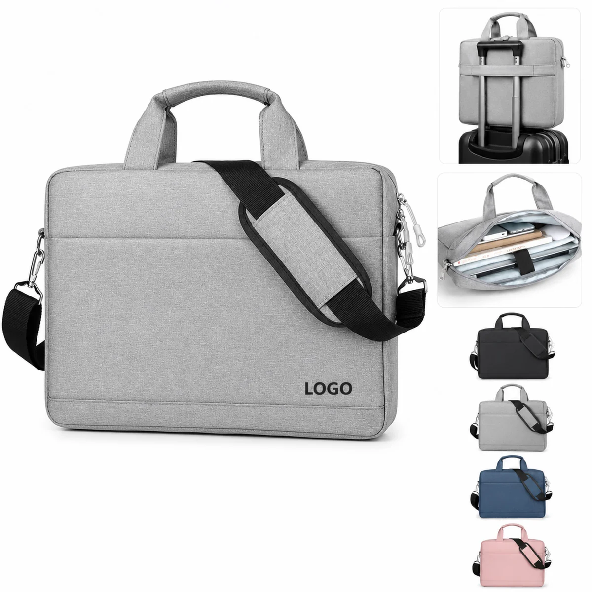 Custom Polyester Laptop Briefcase For 15.6 Inch Device