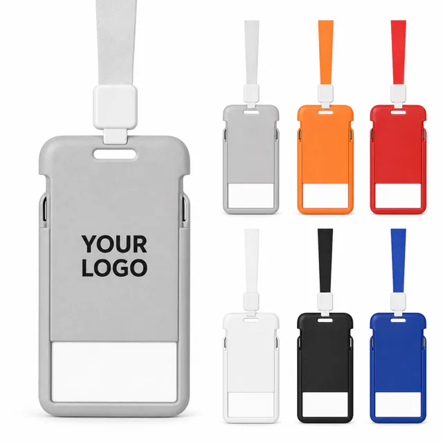 Custom ID Badge Holder With Retractable Lanyard