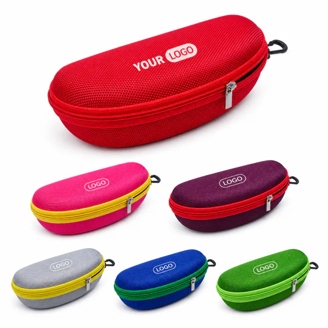 Custom EVA Zipper Eyeglasses Case With Carabiner Clip