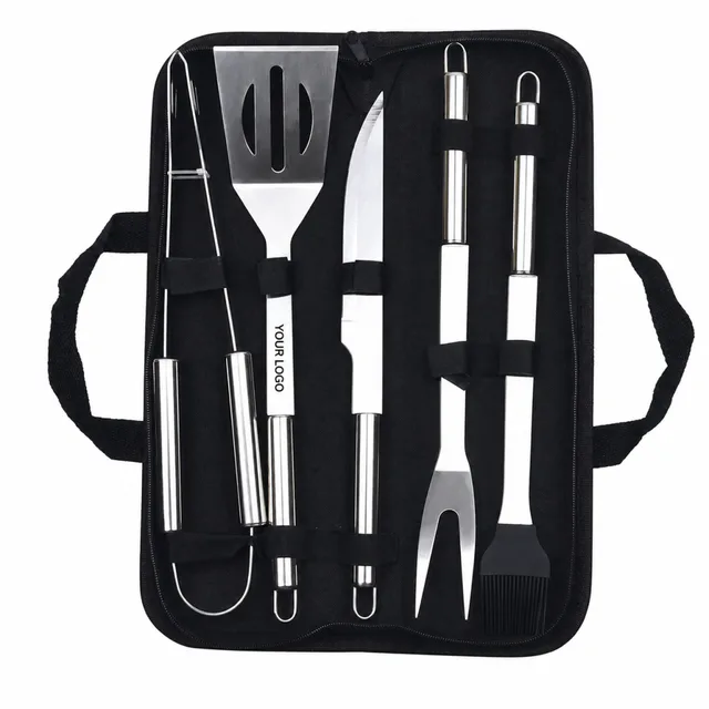 Stainless Steel BBQ Grill Accessories Set With Carrying Case