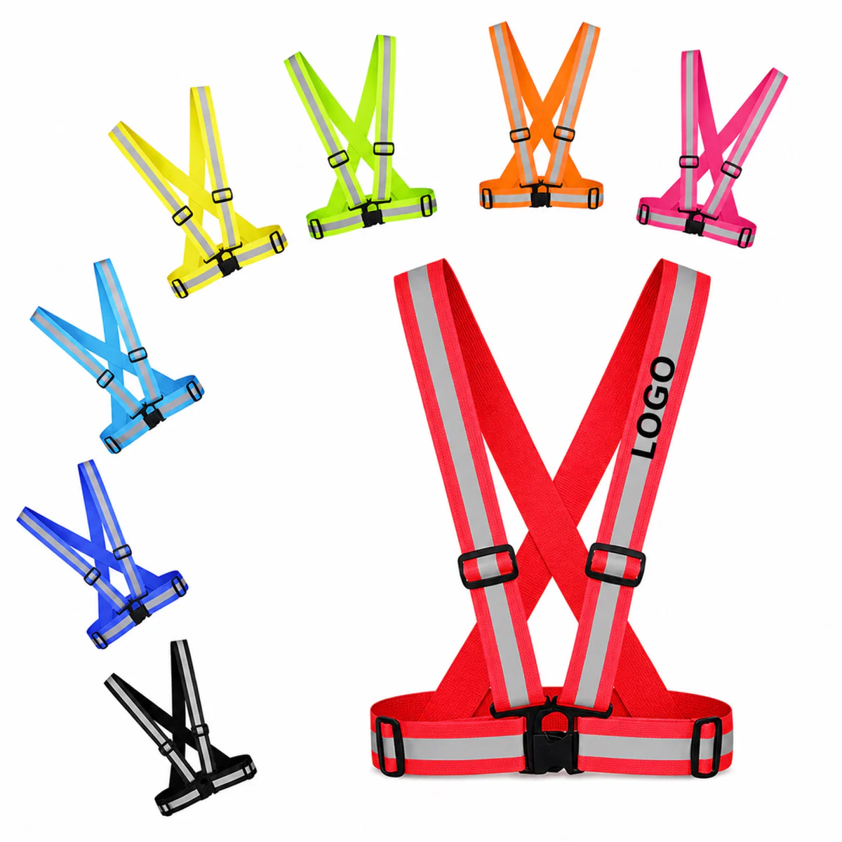 Adjustable Elastic Reflective Safety Vest