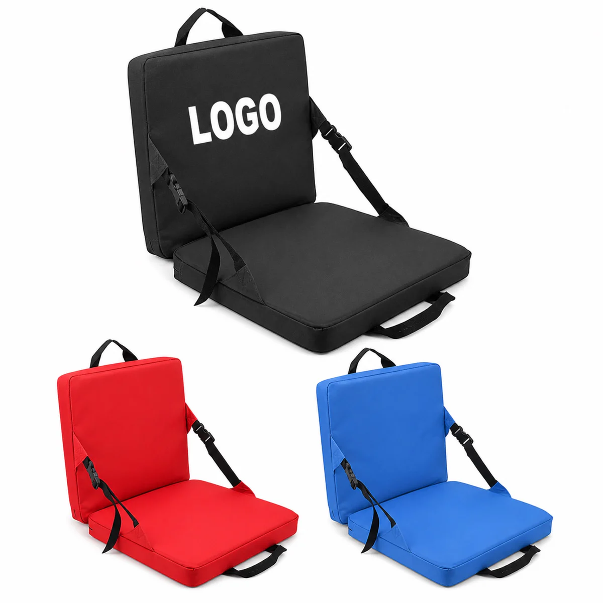 Portable Folding Stadium Seat Cushion With Backrest