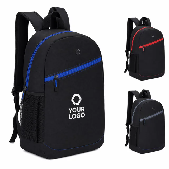 Recycled Oxford Laptop Backpack With Zippered Pockets