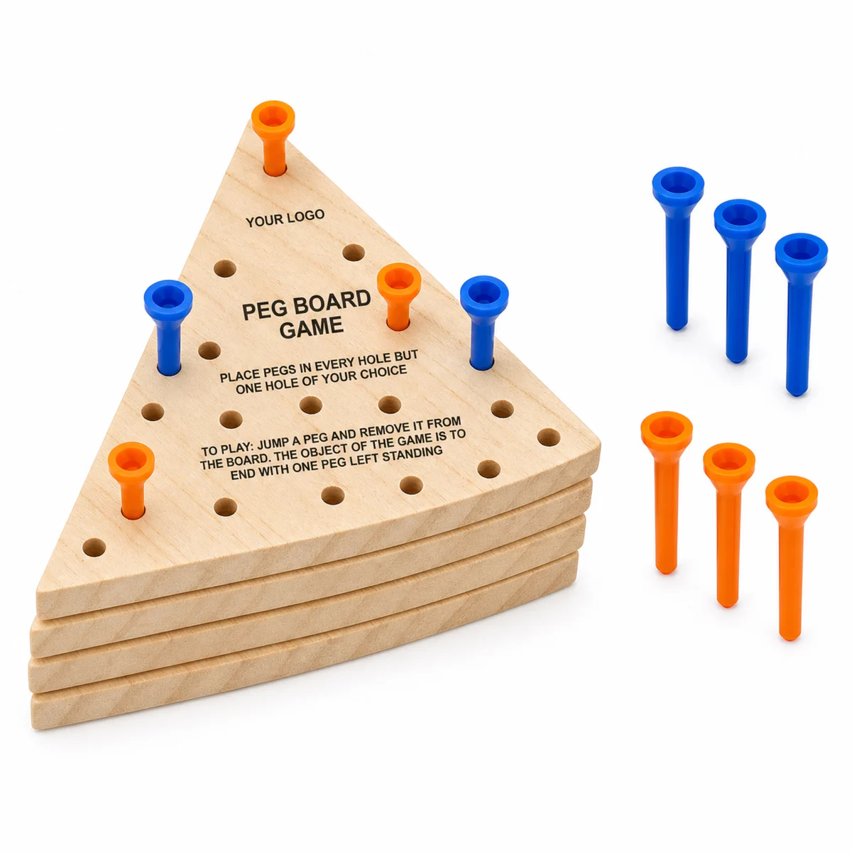 Wooden Triangle Peg Game For Teens And Adults