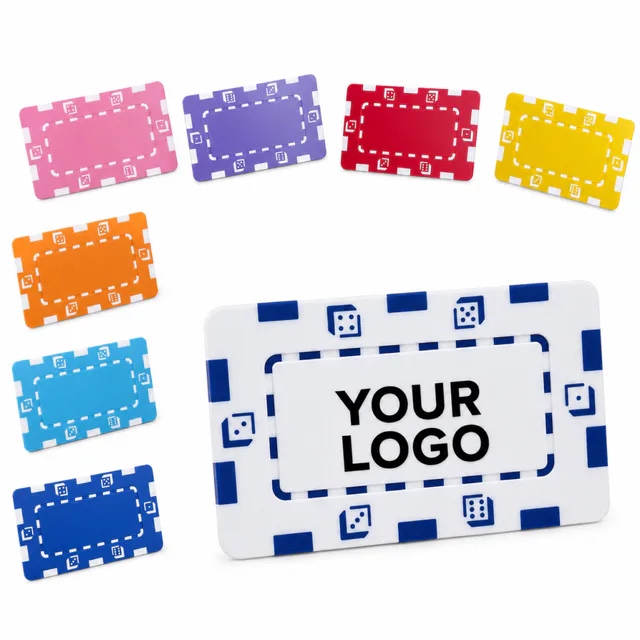 Custom Rectangular ABS Plastic Poker Chips For Casino Events
