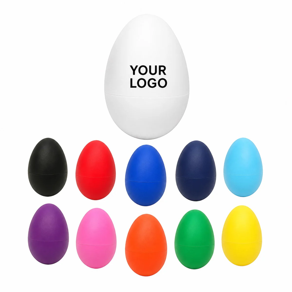 Custom Frosted Plastic Sand Egg Percussion Instrument For Kids