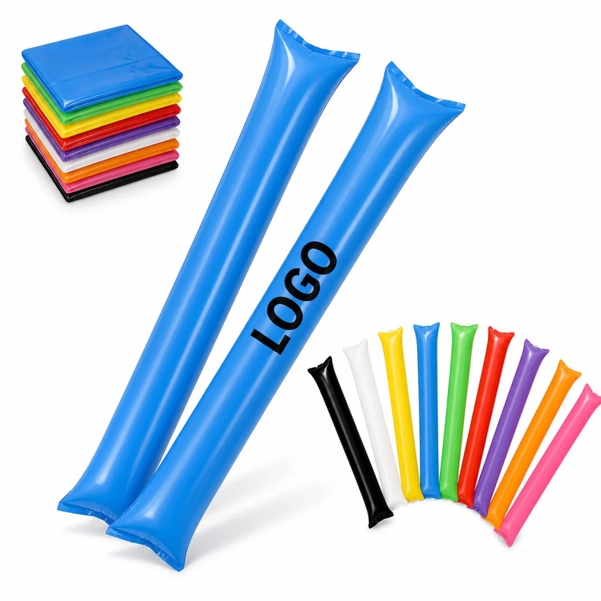 Custom Inflatable Thunder Stick PE Promotional Cheering Noise Maker