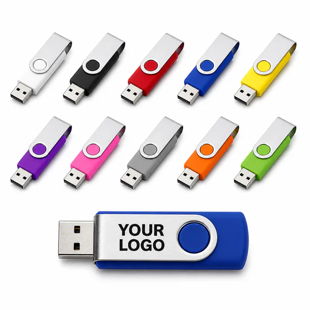 8GB Swivel USB Flash Drive Metal Plastic Promotional