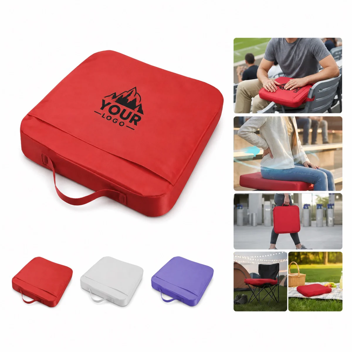 Custom Memory Foam Stadium Seat With Handle
