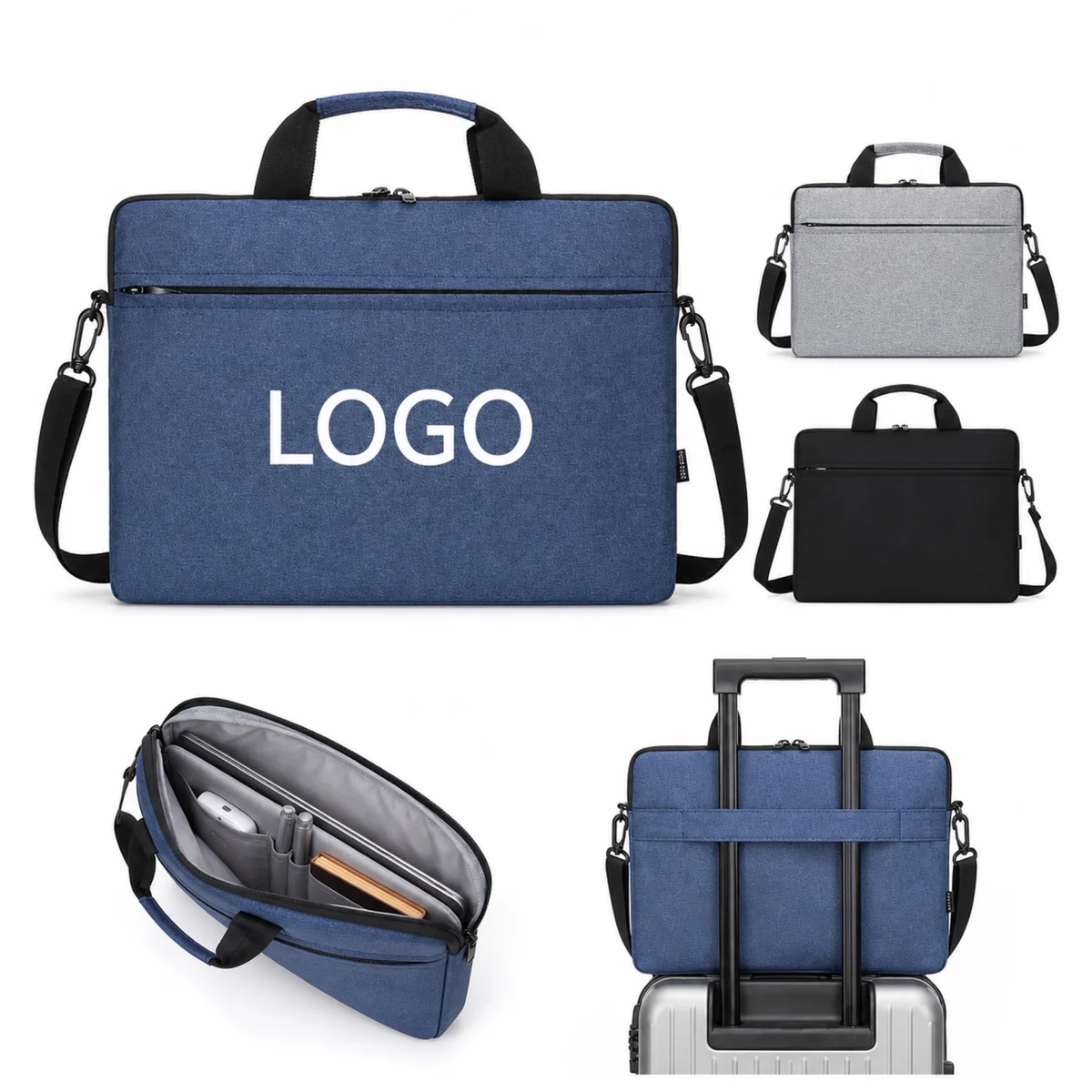 Custom Polyester Crossbody Laptop Sling Bag