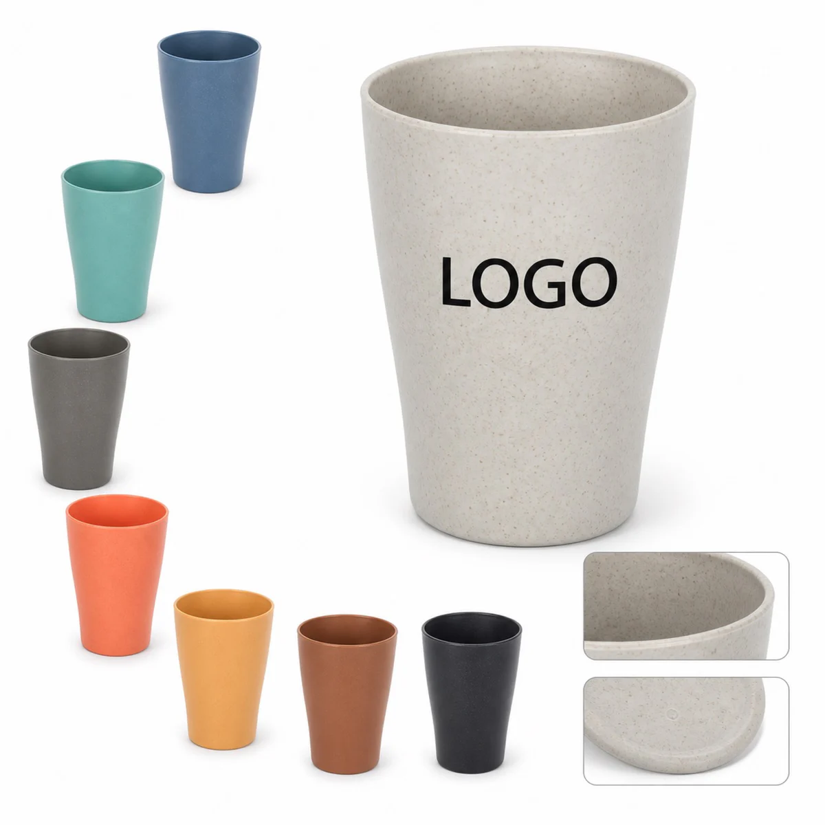 Biodegradable Wheat Straw Mouthwash Cup 12 Oz