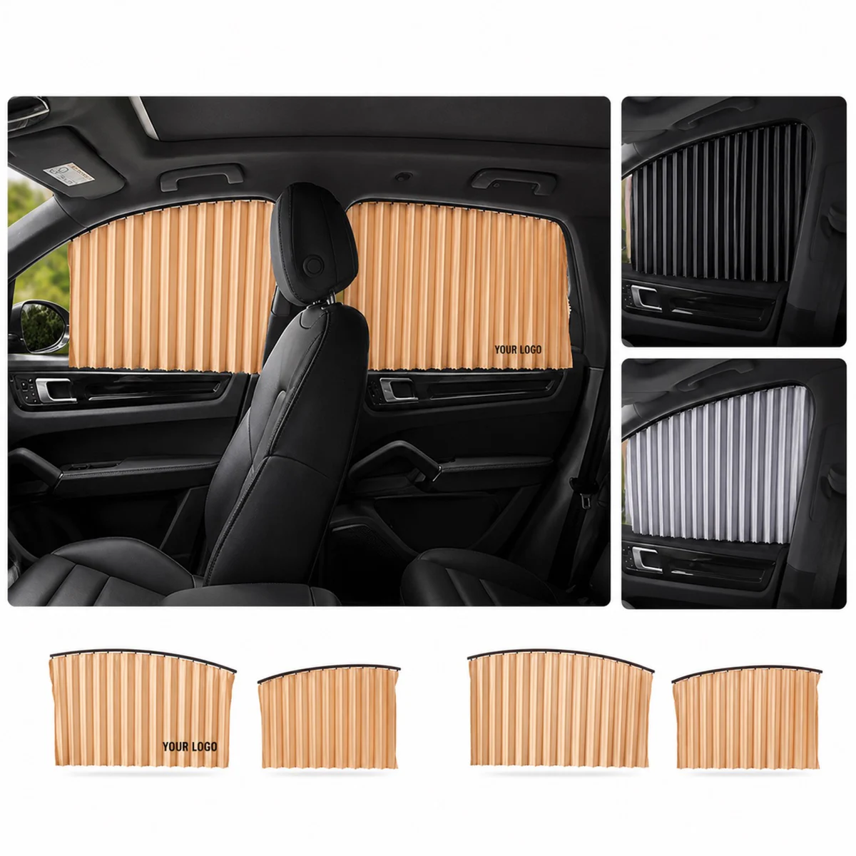 MOQ 50 Car Side Window Sunshade Curtain For UV Protection