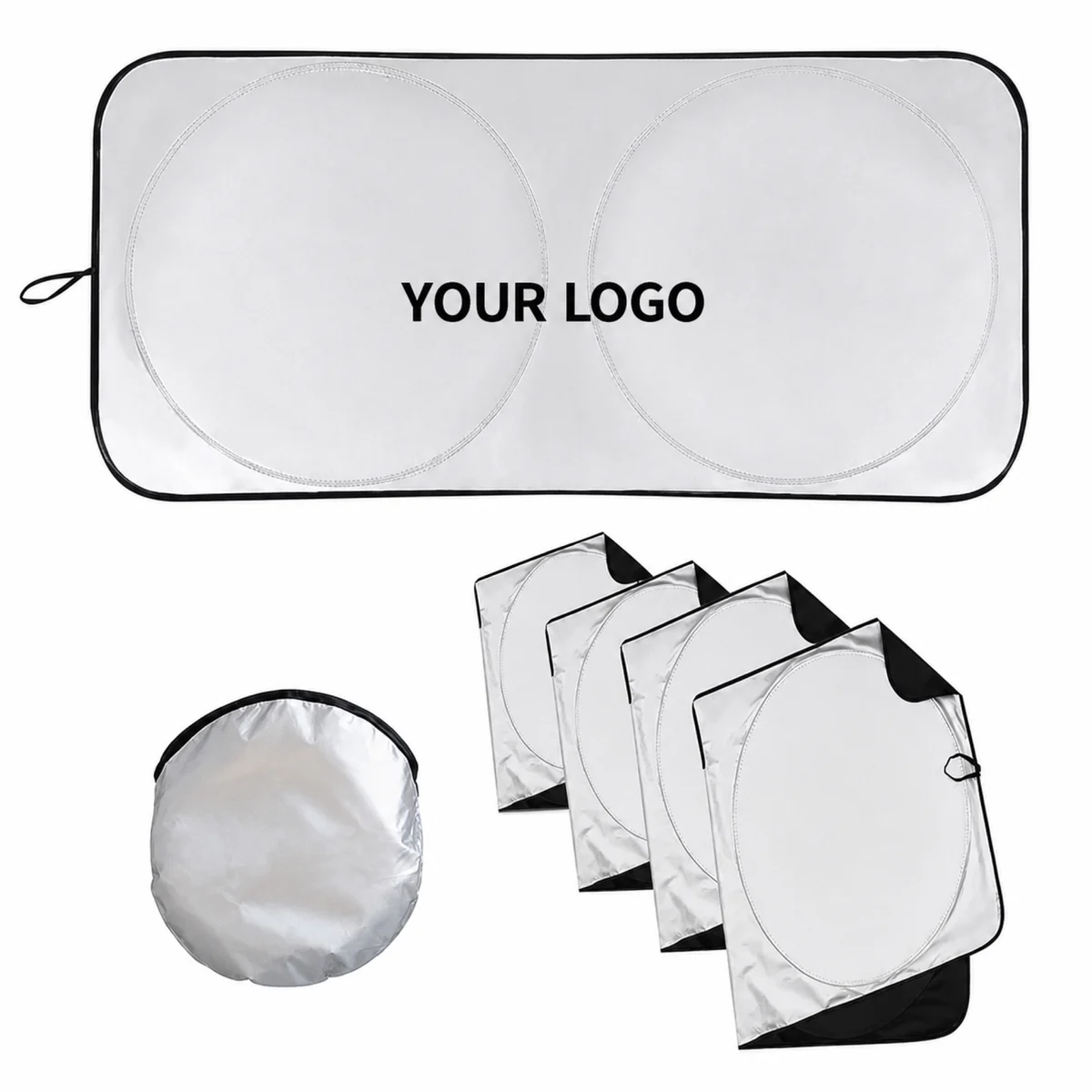 Custom Silver Windshield Sunshade For Car