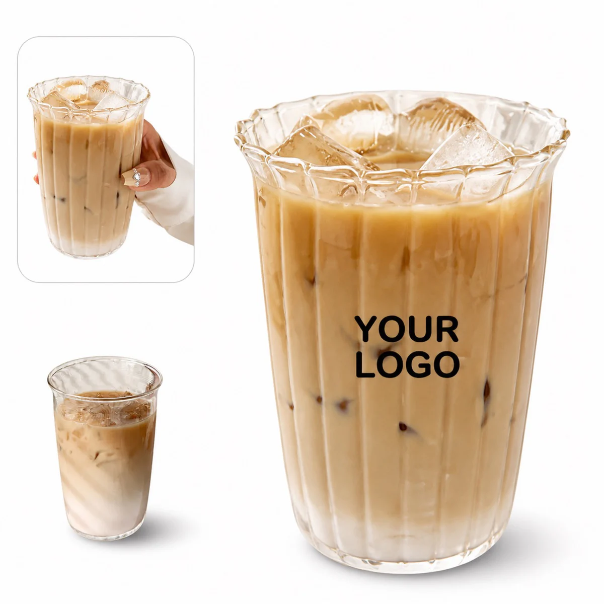 Custom 14oz Clear Glass Tumbler For Cold Drinks