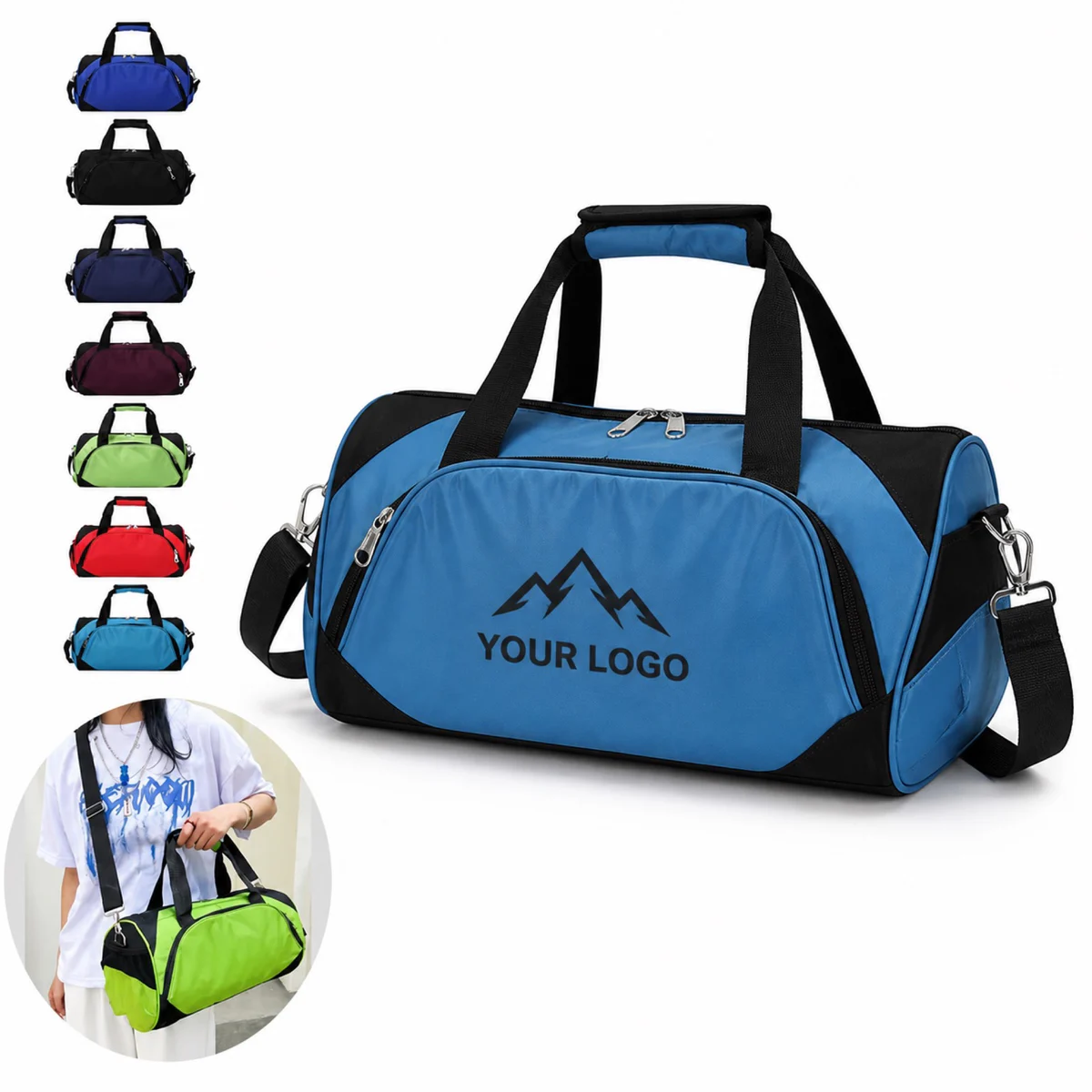 Custom Polyester Sports Duffel Bag For Fitness And Travel