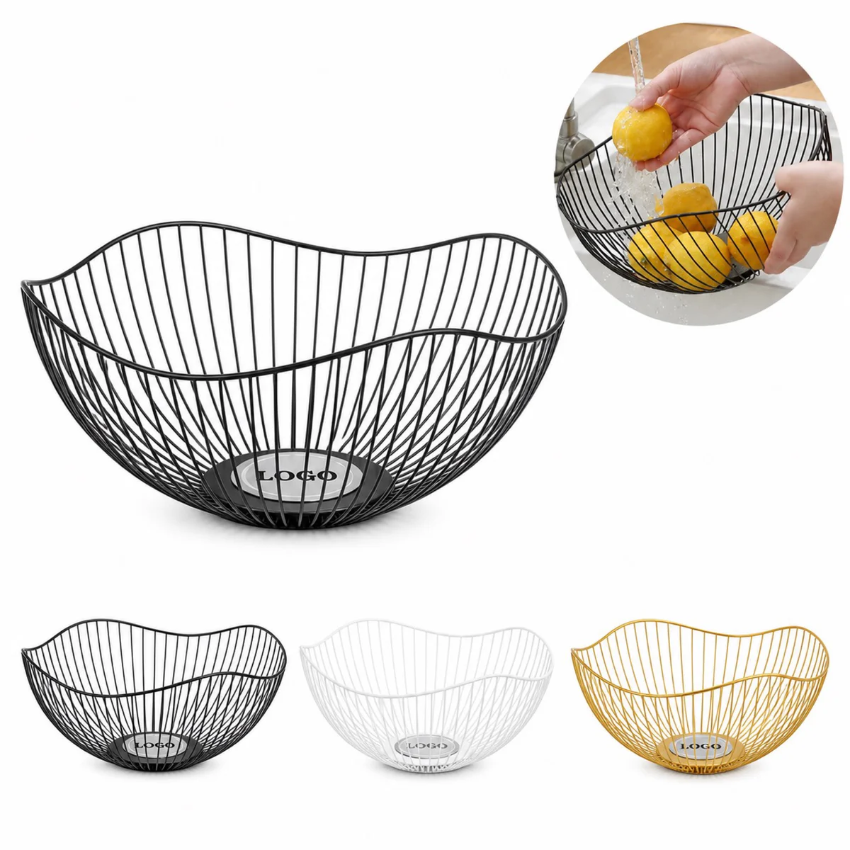 Stainless Steel Lotus Fruit Basket