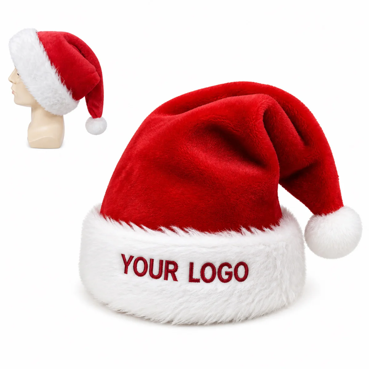 Custom Plush Christmas Hat For Holiday Promotions