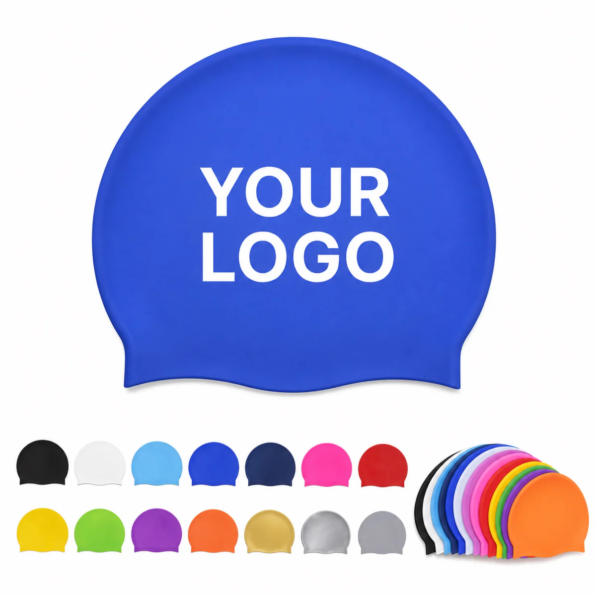 Custom Silicone Swim Cap Waterproof Low Resistance