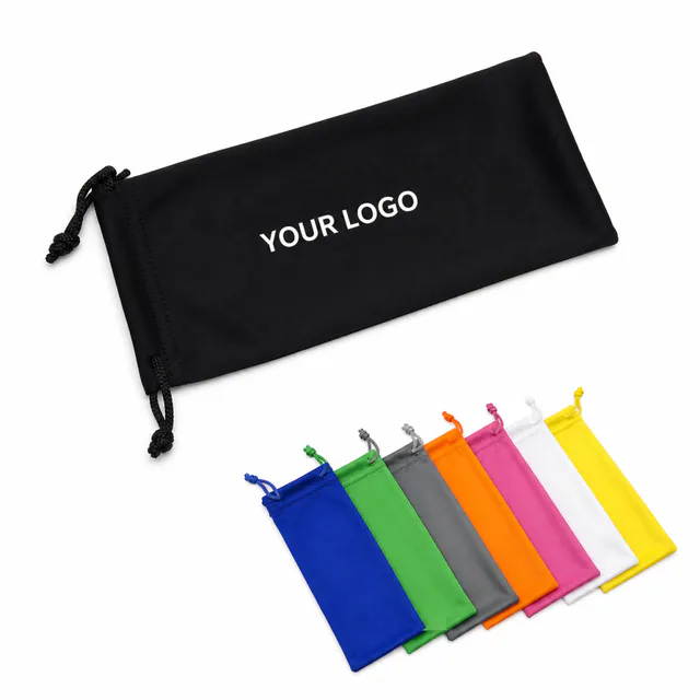Microfiber Drawstring Eyeglass Pouch Protective Glasses Case