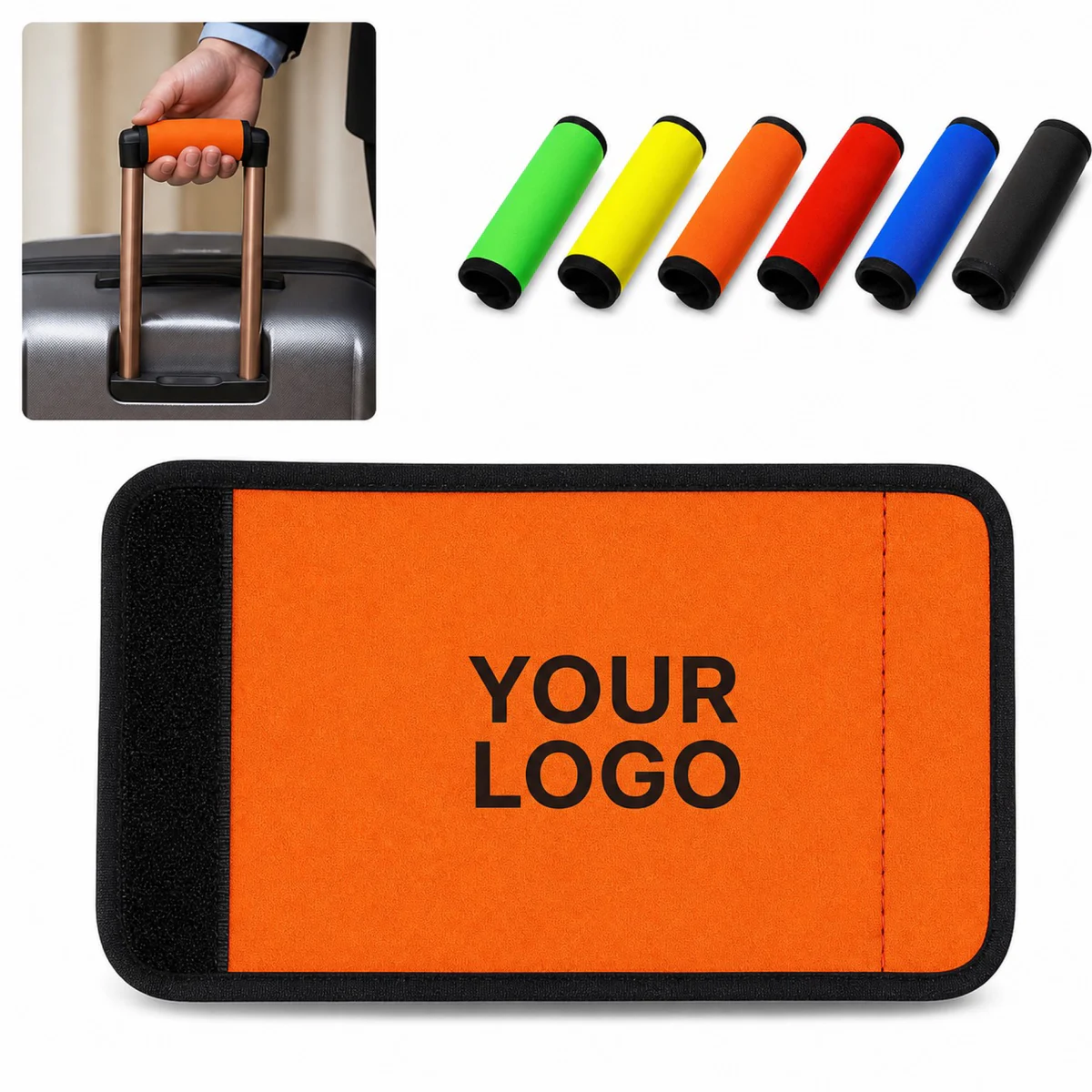 Custom Neoprene Suitcase Handle Wrap Cover
