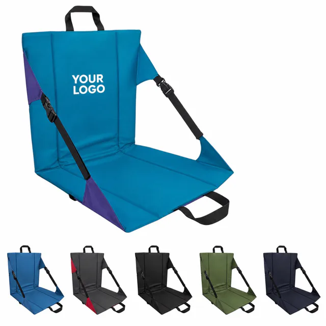 Foldable Stadium Seat Cushion With Backrest Oxford Fabric