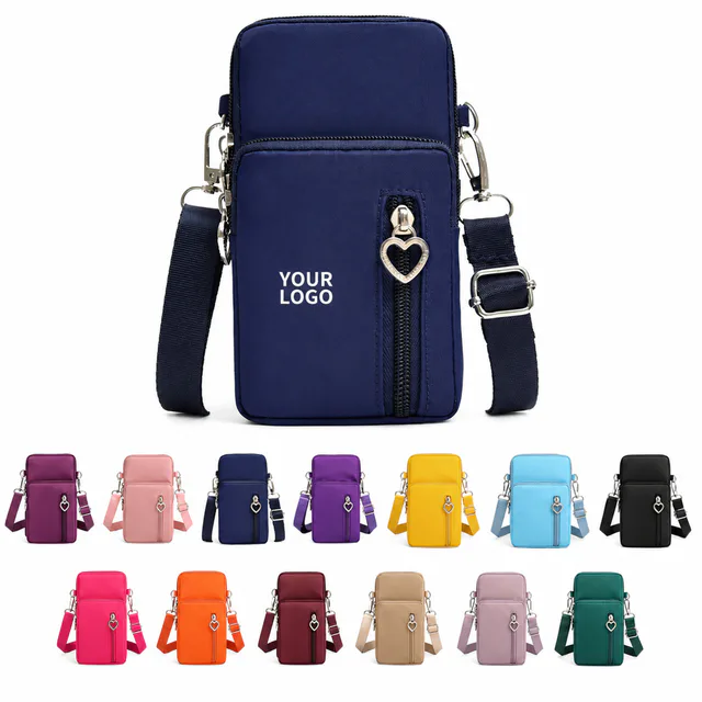 Nylon Mini Crossbody Phone Bag 4 Pockets