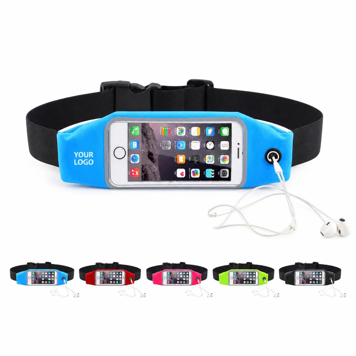 Headphone Hole Lycra Running Waist Pack