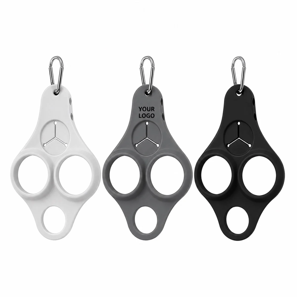 Silicone Golf Ball And Tee Holder With Carabiner