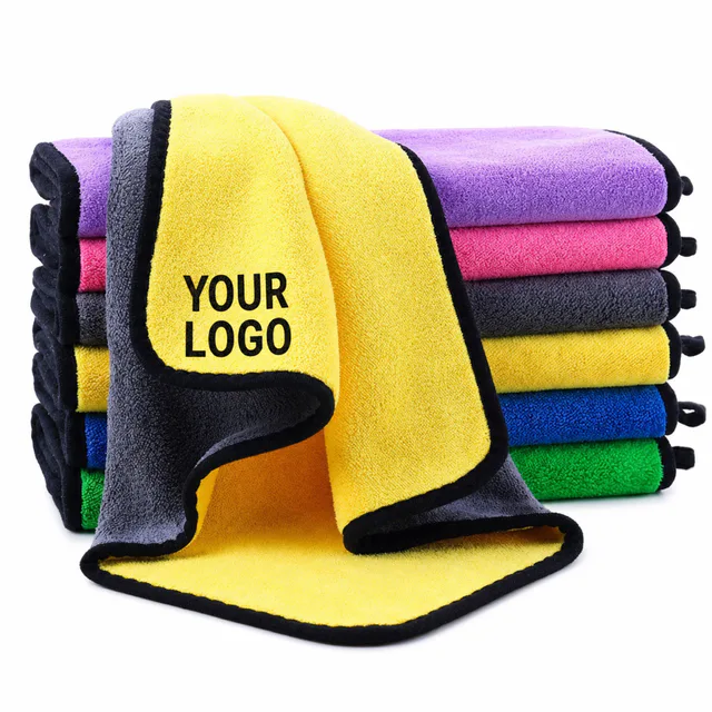 Microfiber Car Cleaning Towel With Lanyard