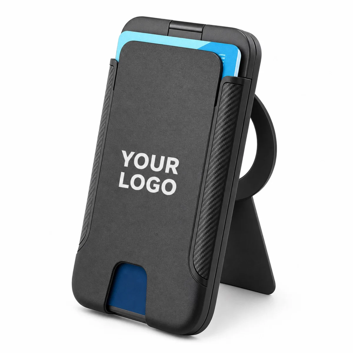 MagSafe PU Leather Card Holder Wallet With Adjustable Phone Stand