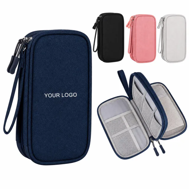 Waterproof Jacquard Travel Cable Organizer Pouch