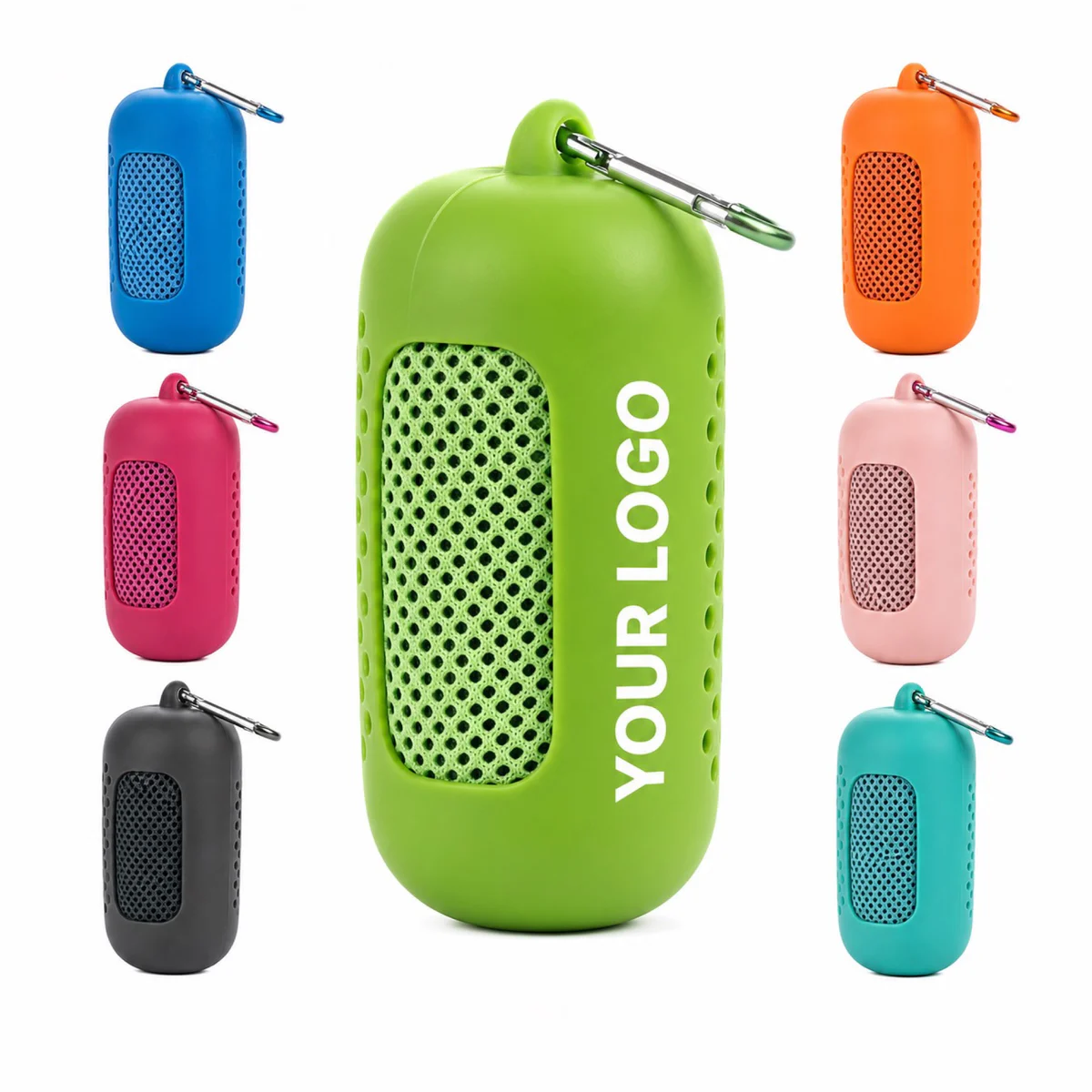 Custom Cooling Towel With Carabiner Clip