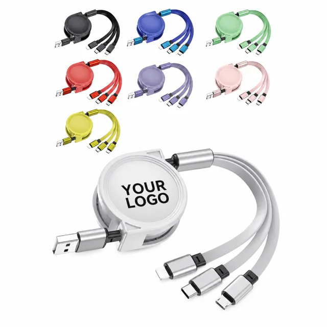 3 In 1 Retractable Charging Cable For iPhone And Samsung