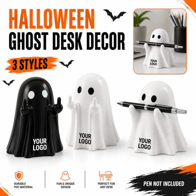 Halloween PVC Ghost Pen Holder Desk Decoration