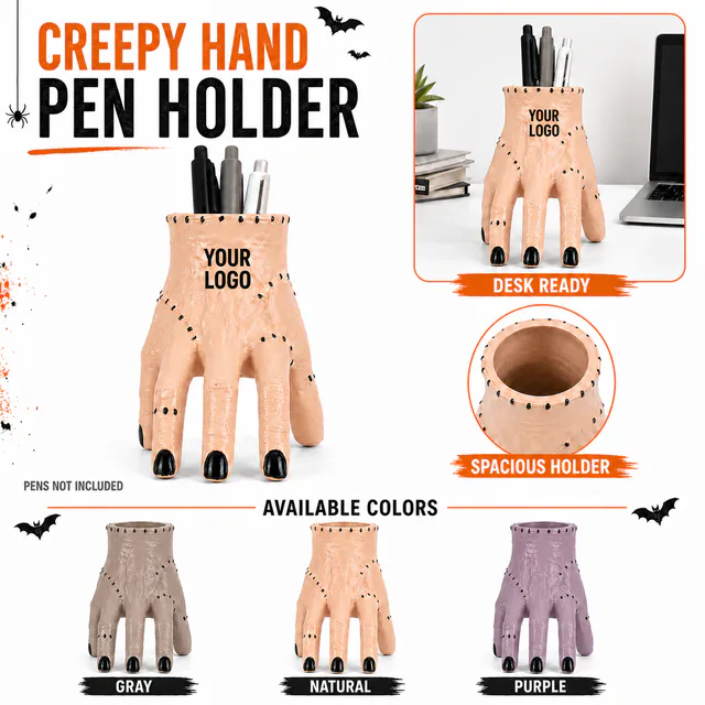 Creepy Hand Pen Holder Halloween Desk Organizer